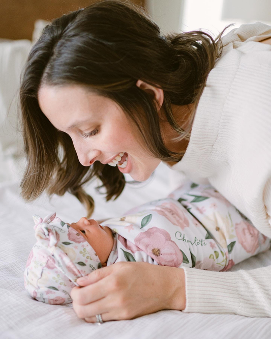 Tri Mama Community Story shared by Leslie Howell on her postpartum journey as a new mama
