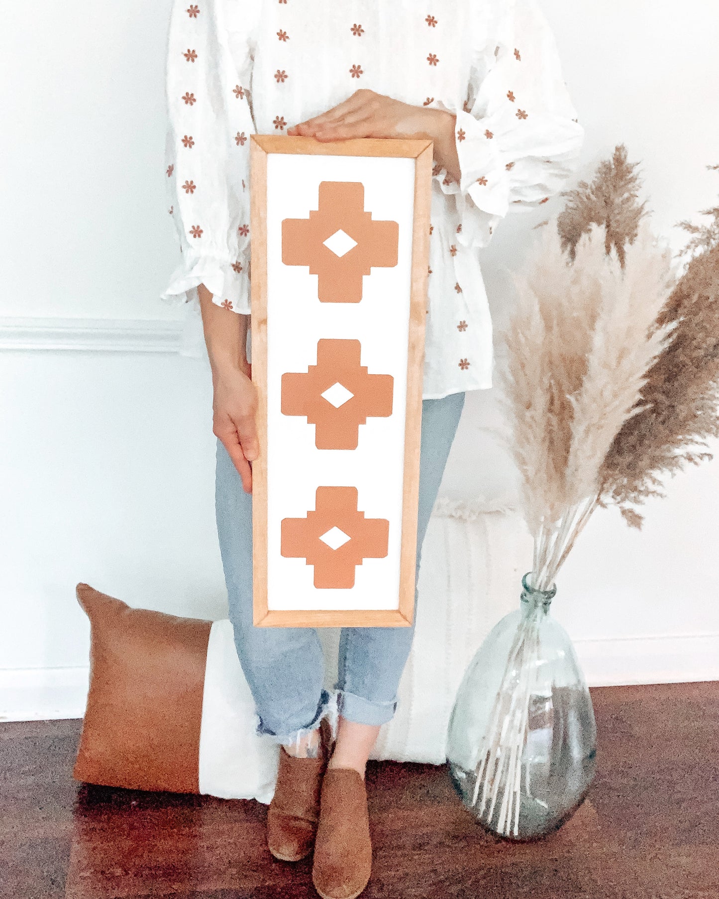 Southwest Pueblo Panel Sign | Boho Wall Decor
