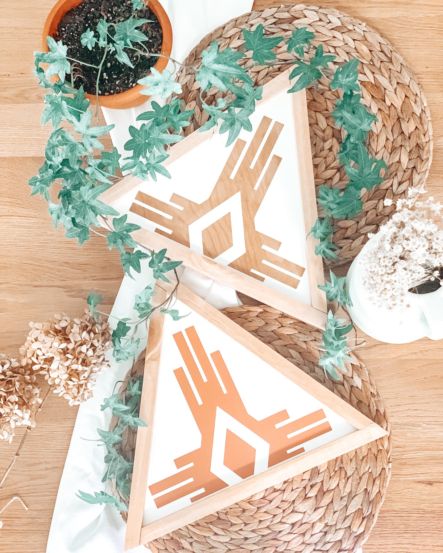 Southwest Tri (Dusty Terra Cotta) | Boho Accent Sign