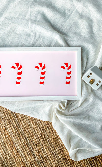 Candy Cane Lane (pink) | Christmas Sign