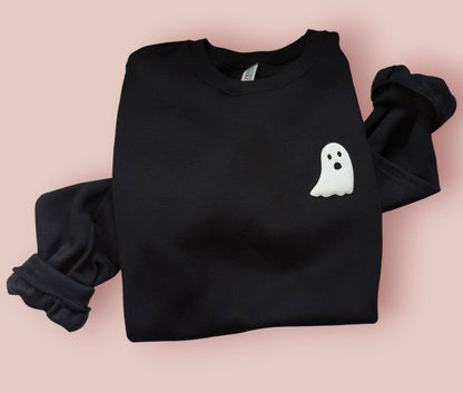 Ghost Sweatshirt | Women's Crewneck Fall Sweatshirt (black)