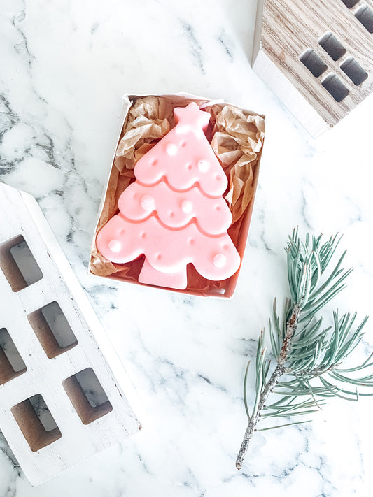 Pink Christmas Tree Scented Candle | Sweet Cranberry