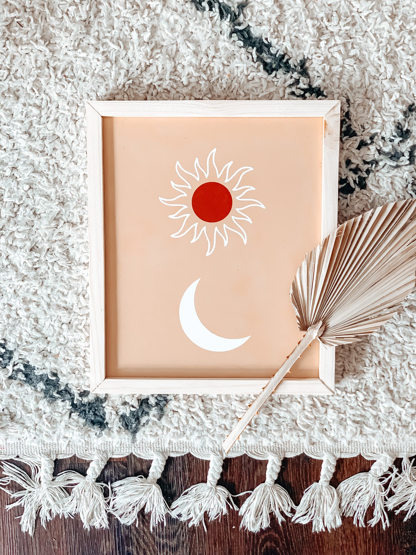 Sun + Moon | Boho Summer Wood Sign