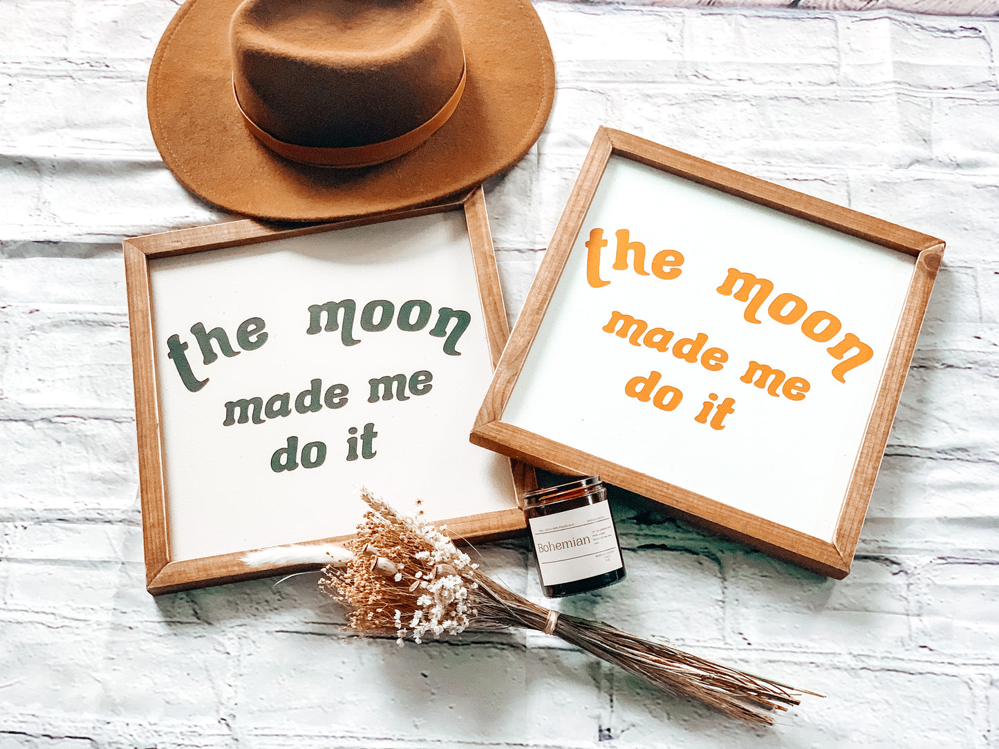 The Moon Made Me Do It (light)| Fall Wood Sign