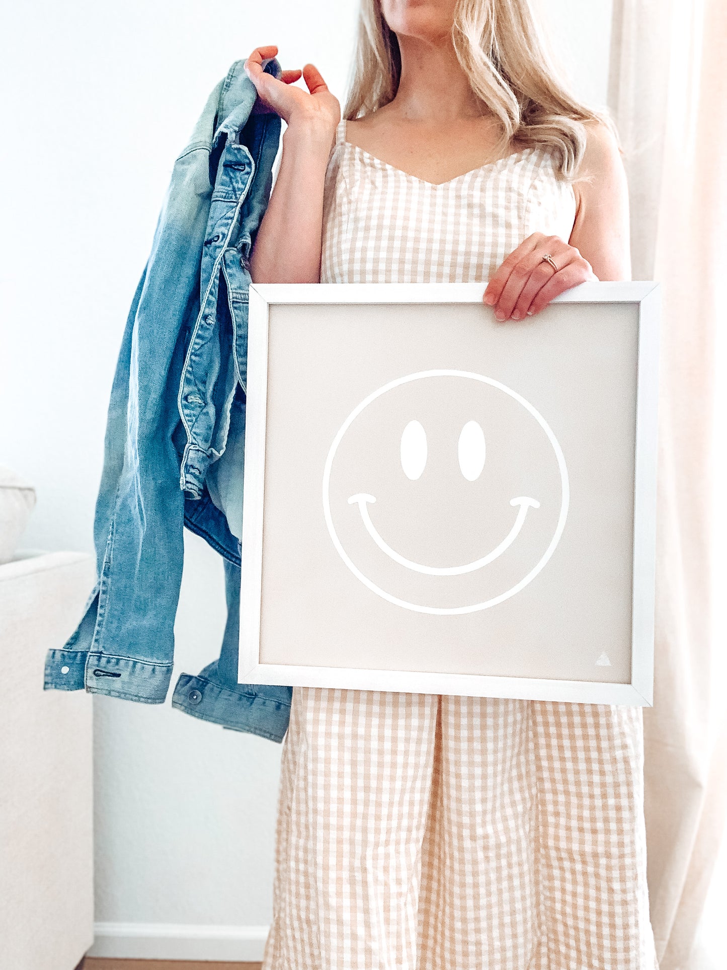 Happy Face Sign | Neutral Kids Room Sign