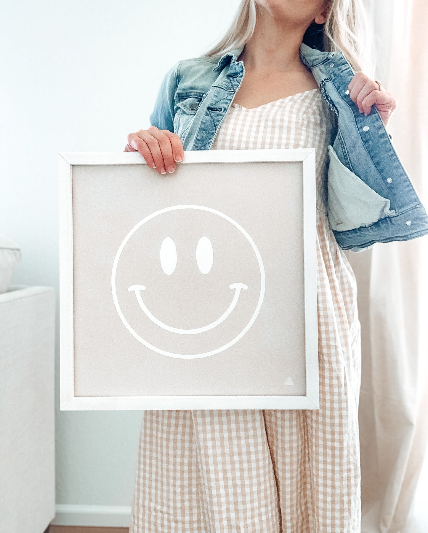 Happy Face Sign | Neutral Kids Room Sign