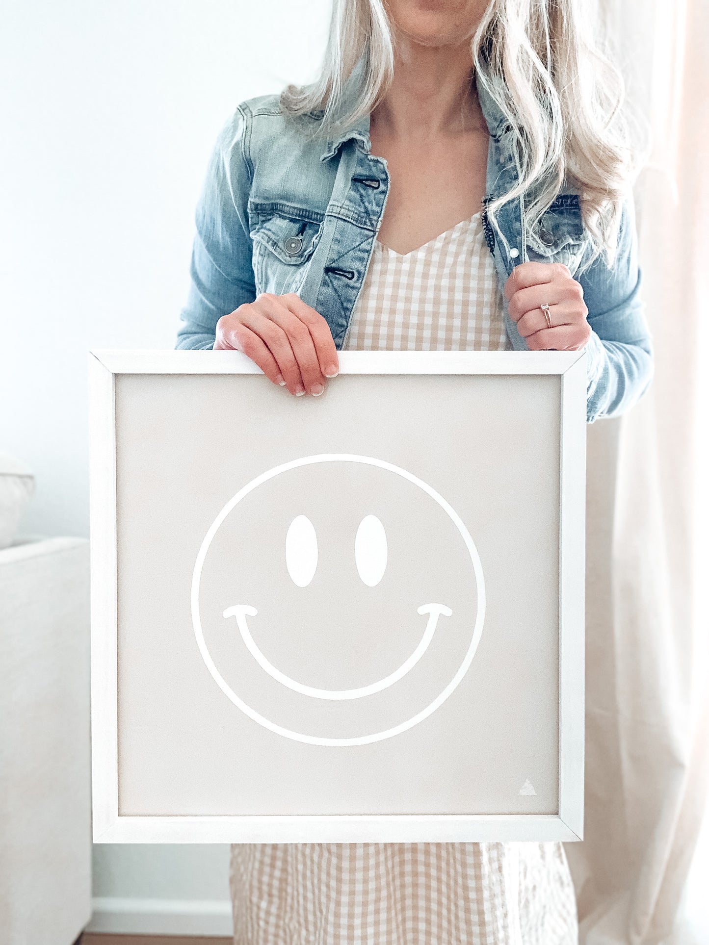 Happy Face Sign | Neutral Kids Room Sign