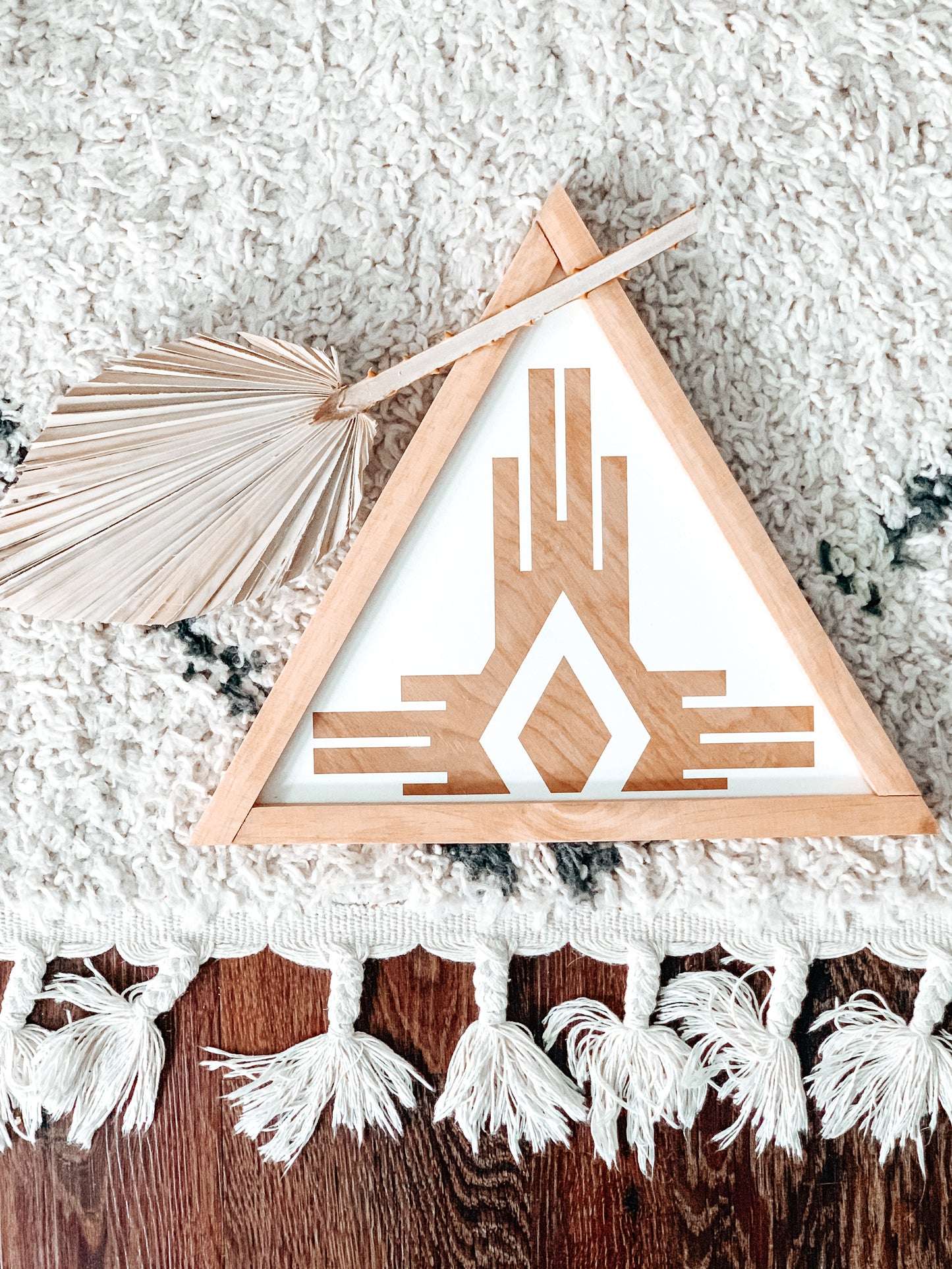 Southwest Tri (Natural) | Boho Accent Wood Sign